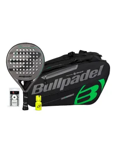 Pack Bullpadel Game Ctr Grau + Padeltasche Tour Schwarz + Dry Grip | Ofertas De Padel